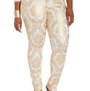 Faux leather jeggings